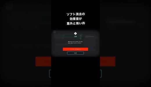 ソフト消去の効果音が割と怖い【任天堂switch】