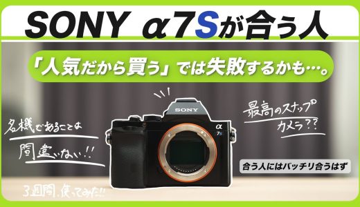 SONY a7sが合う人を考えてみました。