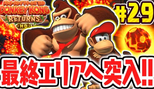 超激ムズな最終エリアへ突入!!ボルケーノエリアを攻略せよ!!リメイク版で最速実況Part29【ドンキーコング リターンズ HD】