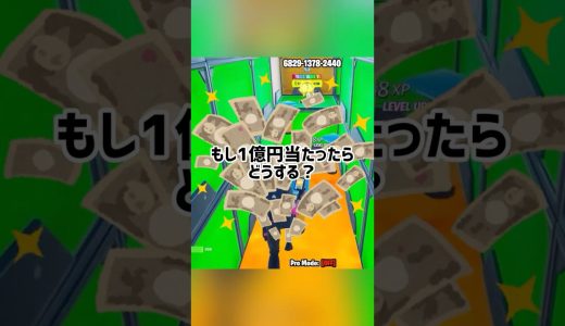 1億円当たったらどうする？ #fortnite #フォートナイト #ゲーム実況