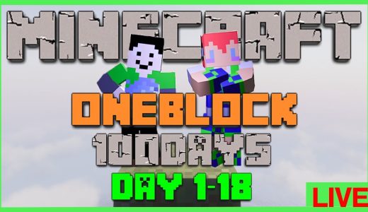 【マイクラ100Days】#1 じゃじゃまぐでワンブロック！【ワンブロック】【まぐにぃ視点】