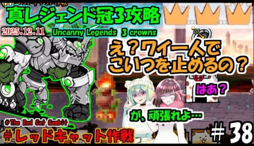 [にゃんこ大戦争]○○○を3体用意しても奴は止まりません。Battle Cats真レジェンド冠3攻略[ゆっくり実況]＃レッドキャット作戦