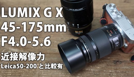 LUMIX G X VARIO PZ 45-175mm F4.0-5.6 ASPH. レビュー その2。近接解像度チェック LEICA 50-200 と比較 #microfourthirds