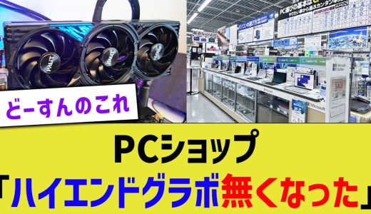 PCショップ「ハイエンドグラボ無くなった」