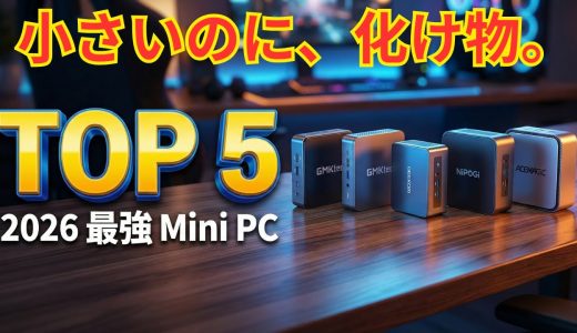 【2026年最新】ミニPCおすすめTOP5！コスパ最強・ゲーミング・静音モデルを徹底比較【Windows11搭載】
