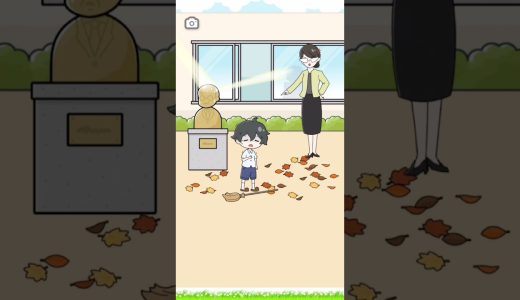 【ねむい子】掃除当番  落ち葉拾い  [ Sleepy child ] #shorts #games #ゲーム実況